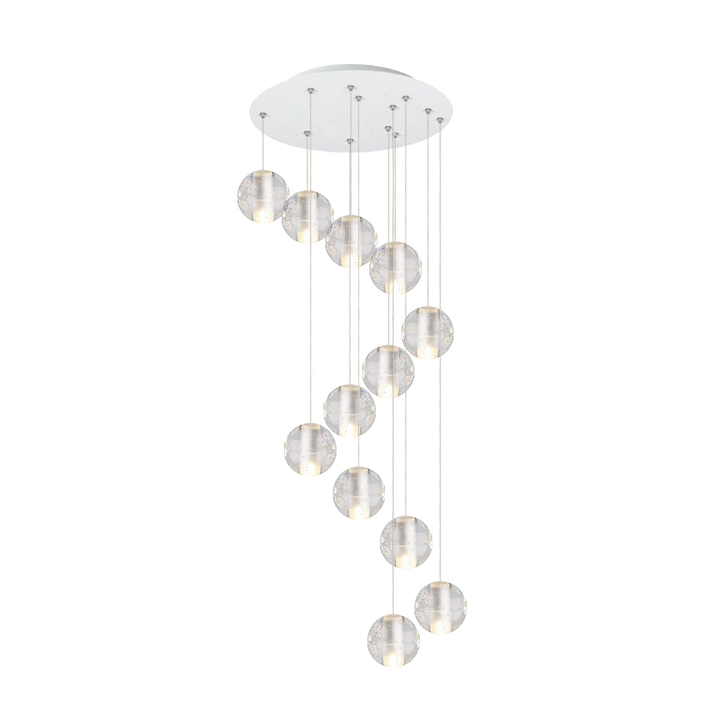 Lampade a sospensione moderne a globo con gocce d'acqua
