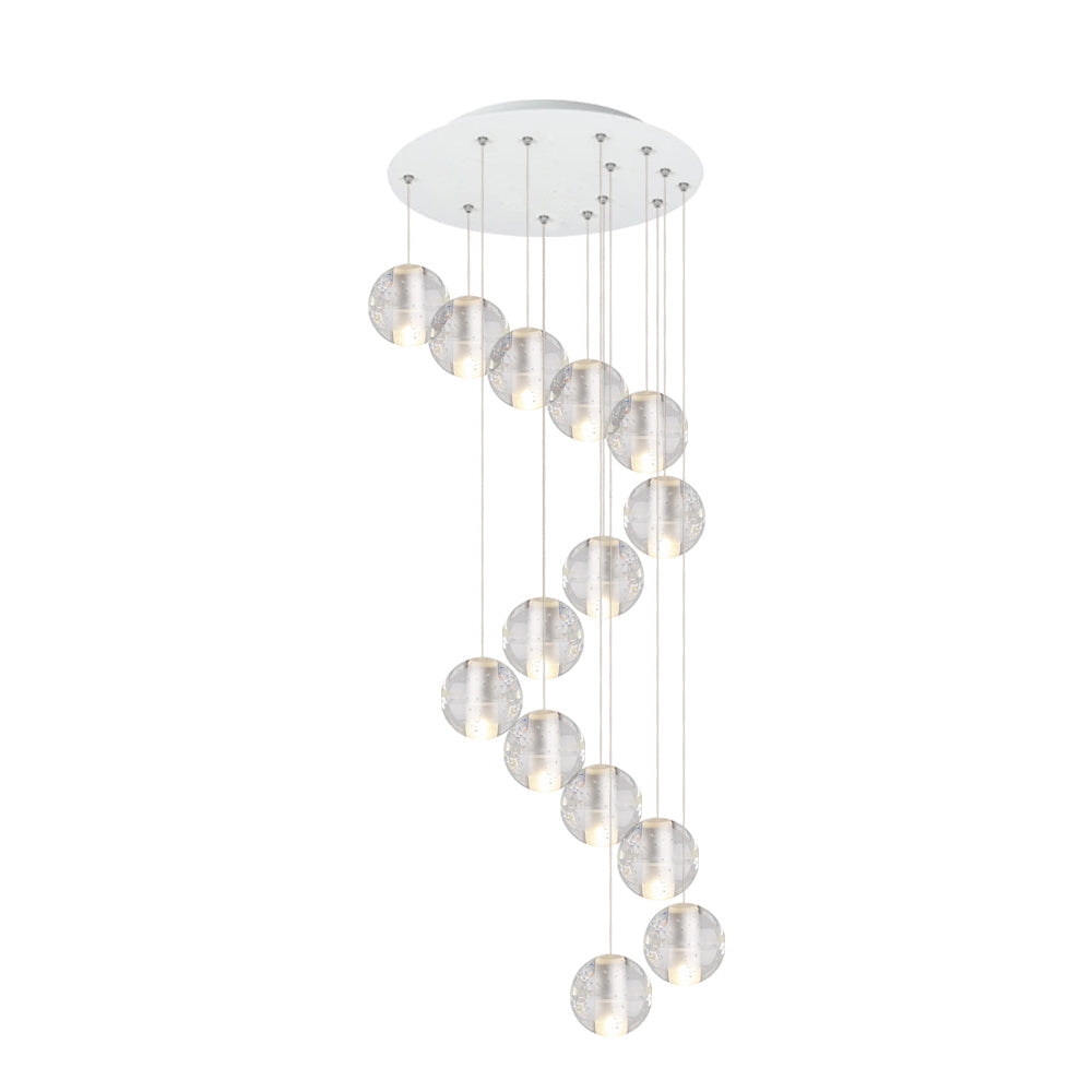Lampade a sospensione moderne a globo con gocce d'acqua