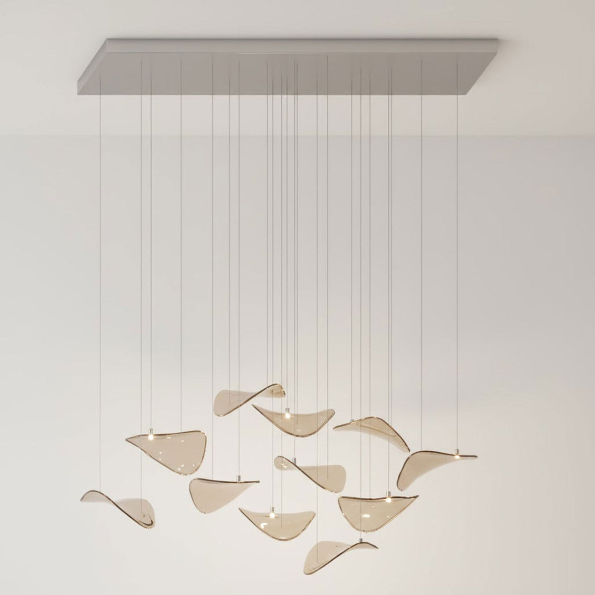Lampadario a Foglia Fluttuante Wave