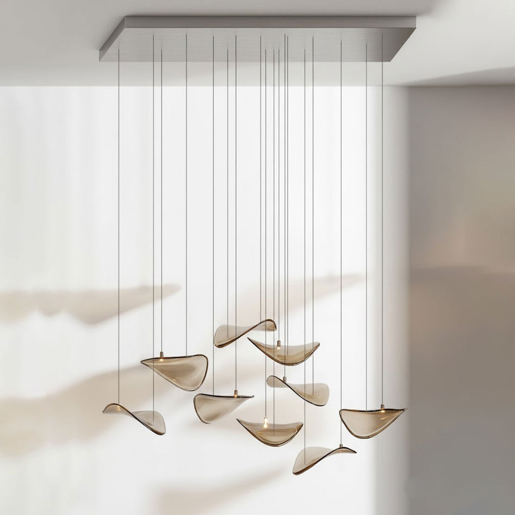 Lampadario a Foglia Fluttuante Wave