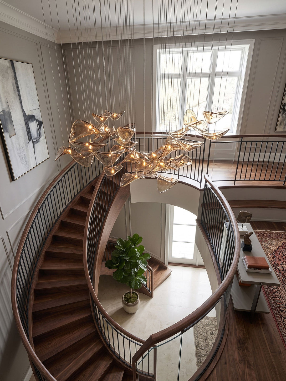 Lampadario a Foglia Fluttuante Wave