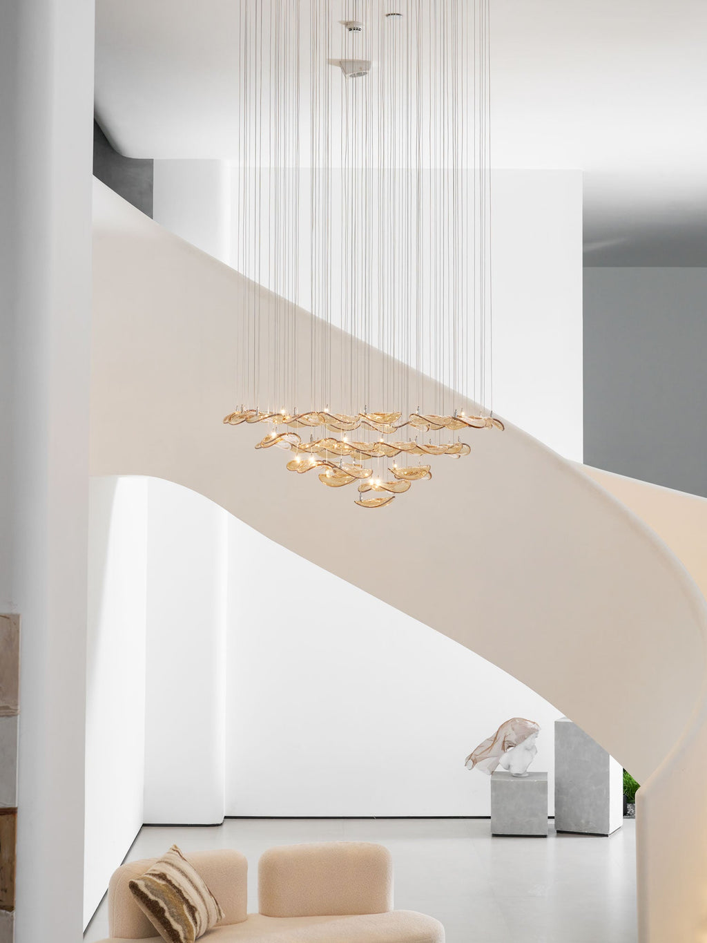 Lampadario a Foglia Fluttuante Wave