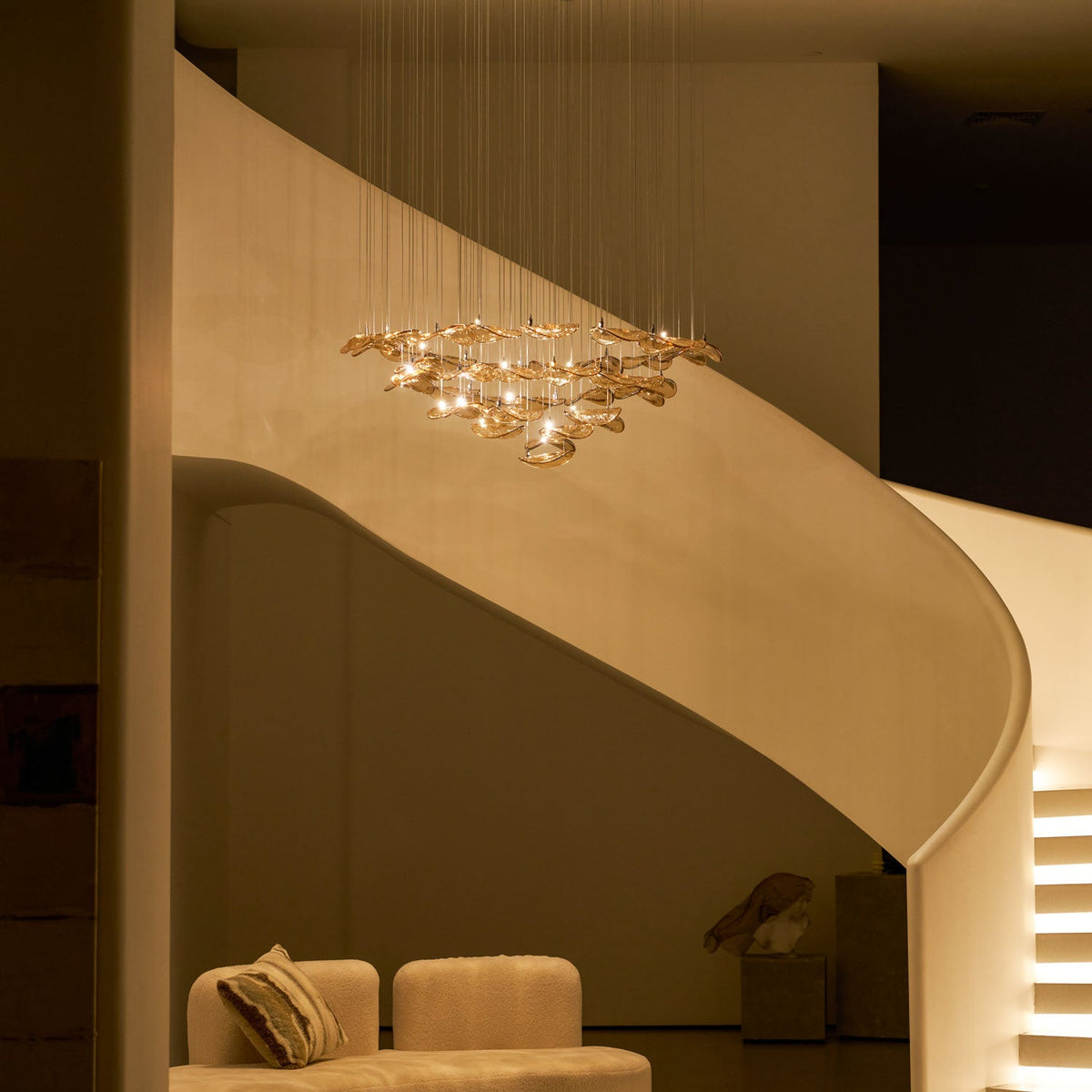 Lampadario a Foglia Fluttuante Wave