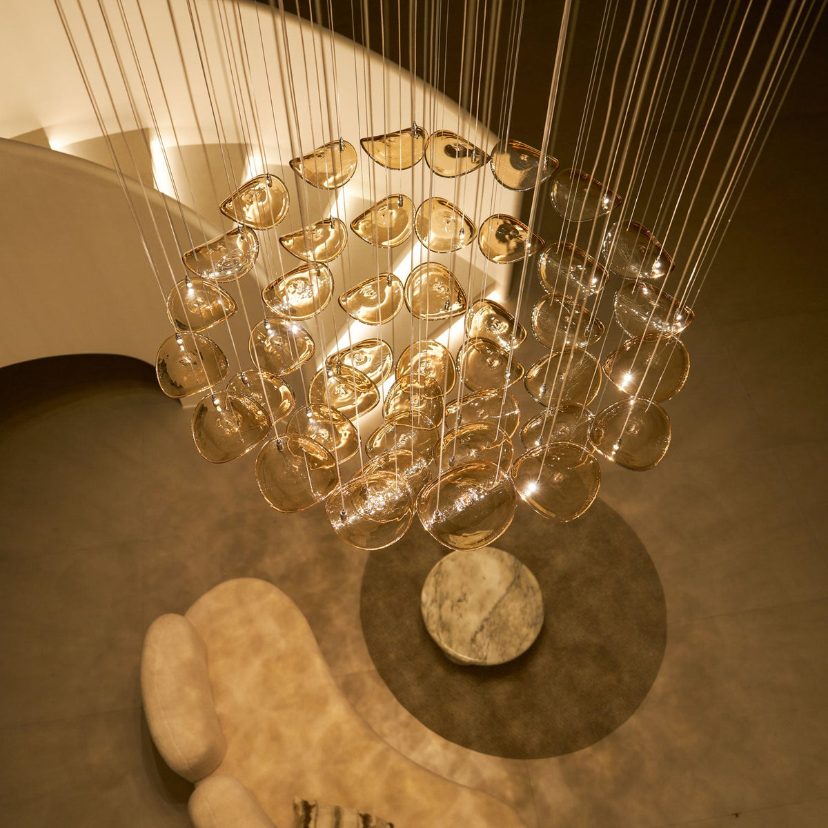 Lampadario a Foglia Fluttuante Wave