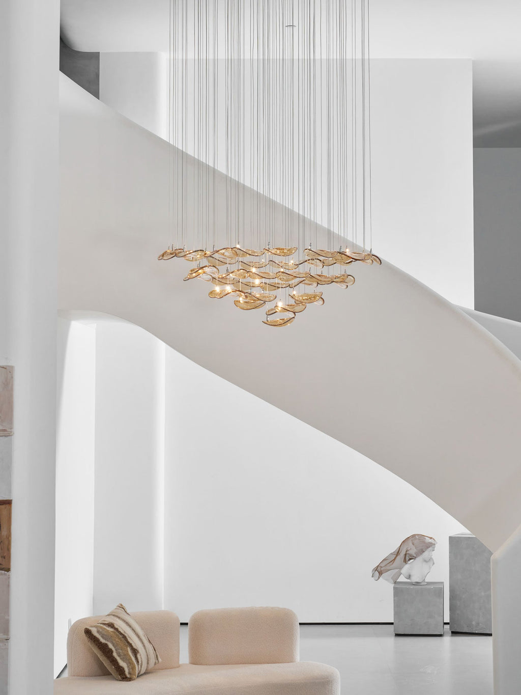 Lampadario a Foglia Fluttuante Wave