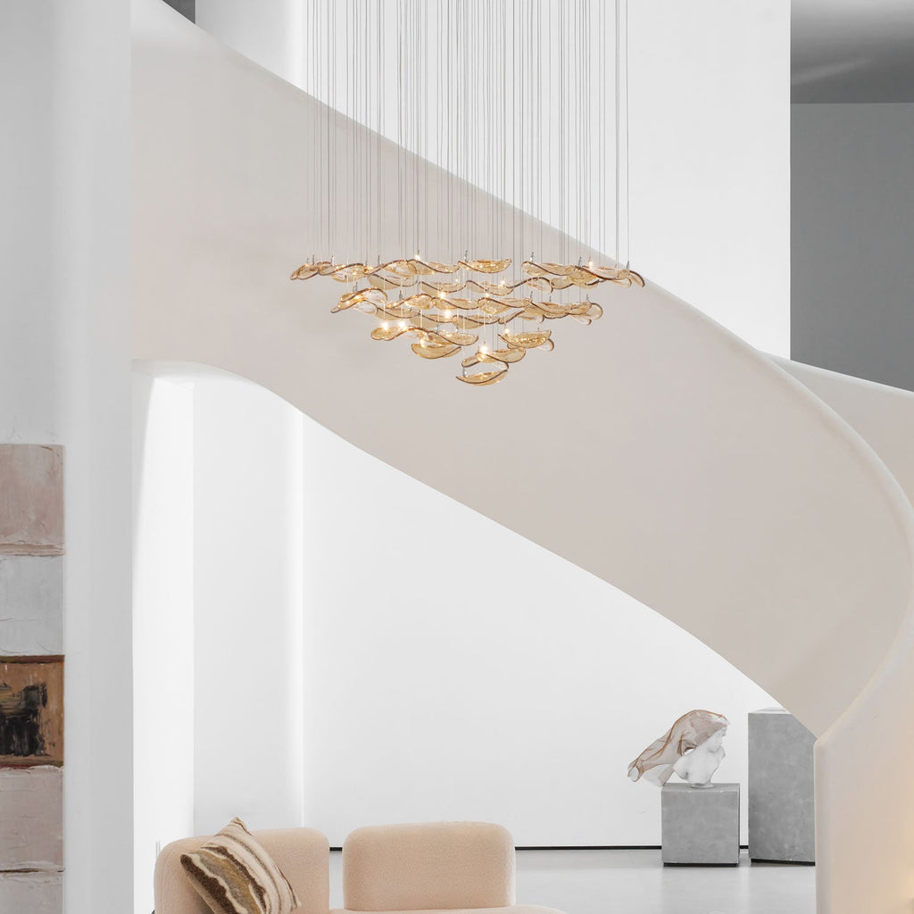 Lampadario a Foglia Fluttuante Wave