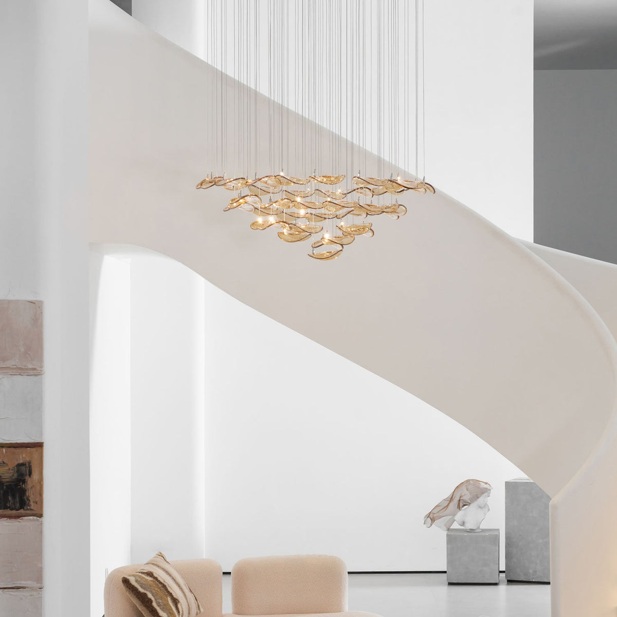 Lampadario a Foglia Fluttuante Wave