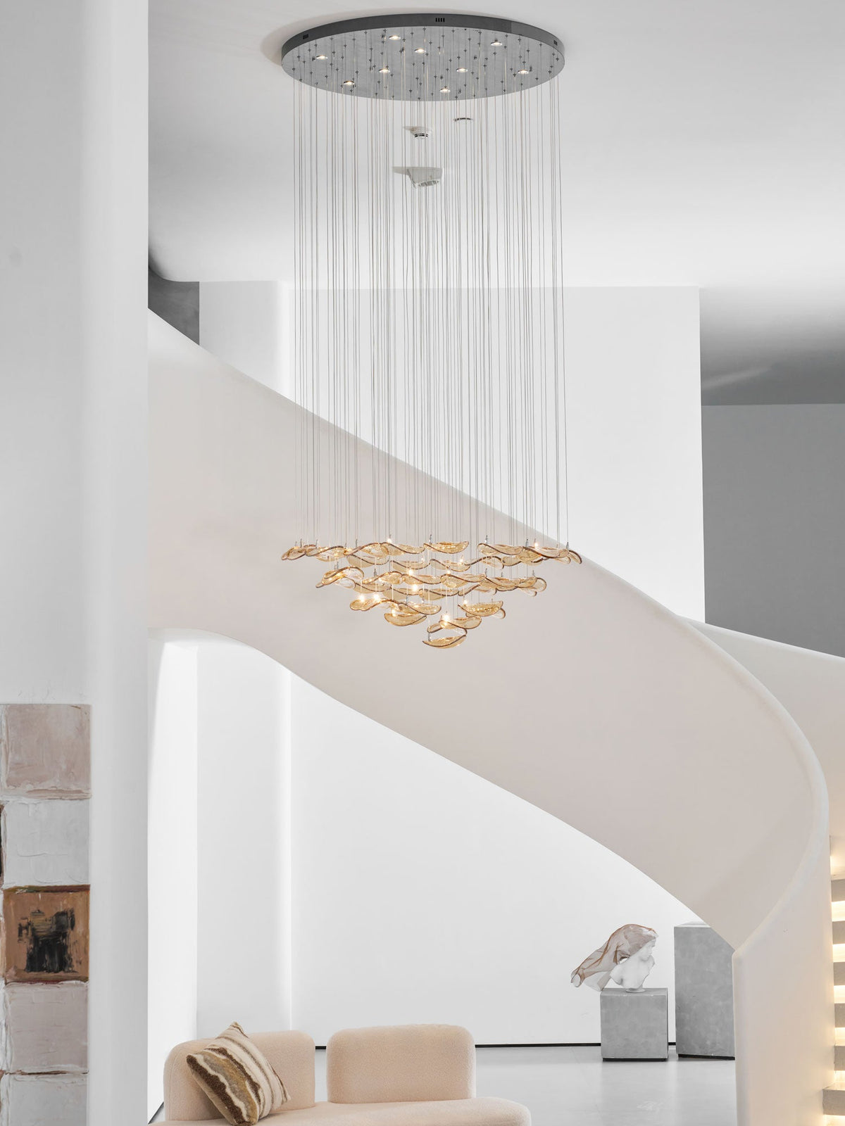 Lampadario a Foglia Fluttuante Wave
