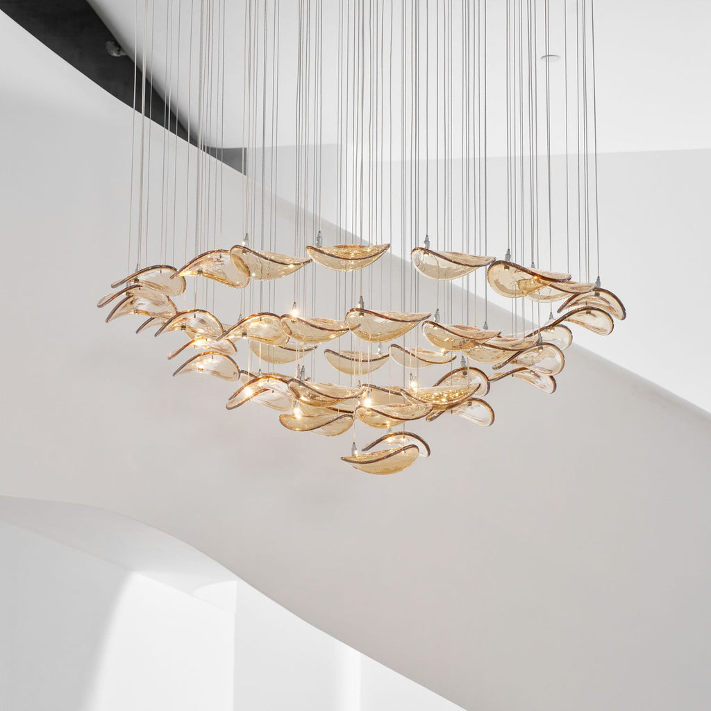 Lampadario a Foglia Fluttuante Wave
