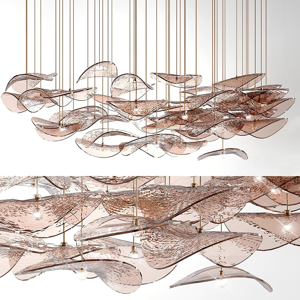 Lampadario a Foglia Fluttuante Wave