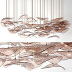 Lampadario a Foglia Fluttuante Wave