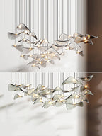 Lampadario a Foglia Fluttuante Wave
