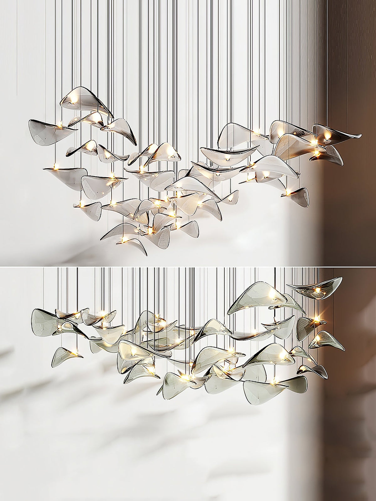 Lampadario a Foglia Fluttuante Wave