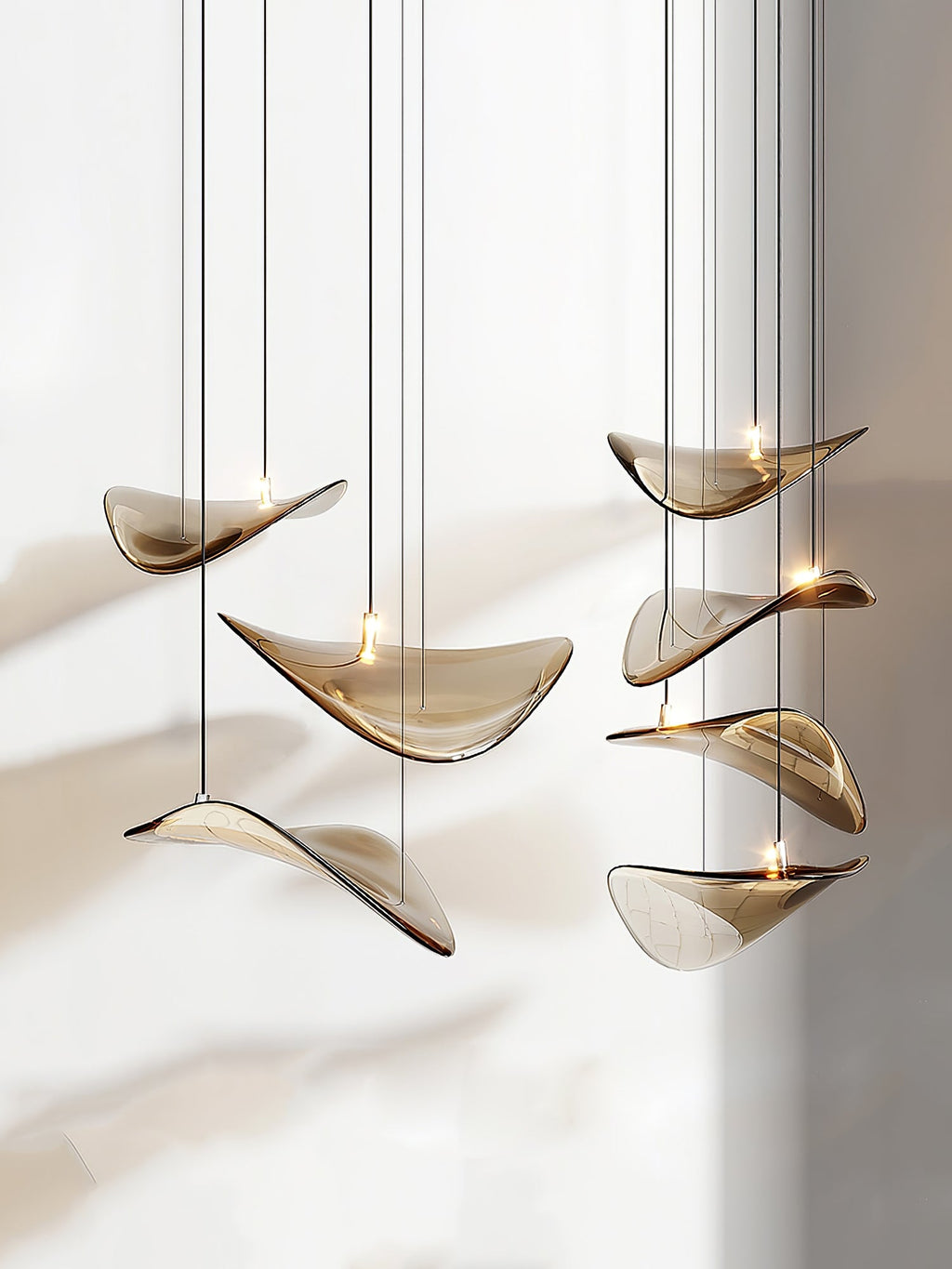 Lampadario a Foglia Fluttuante Wave