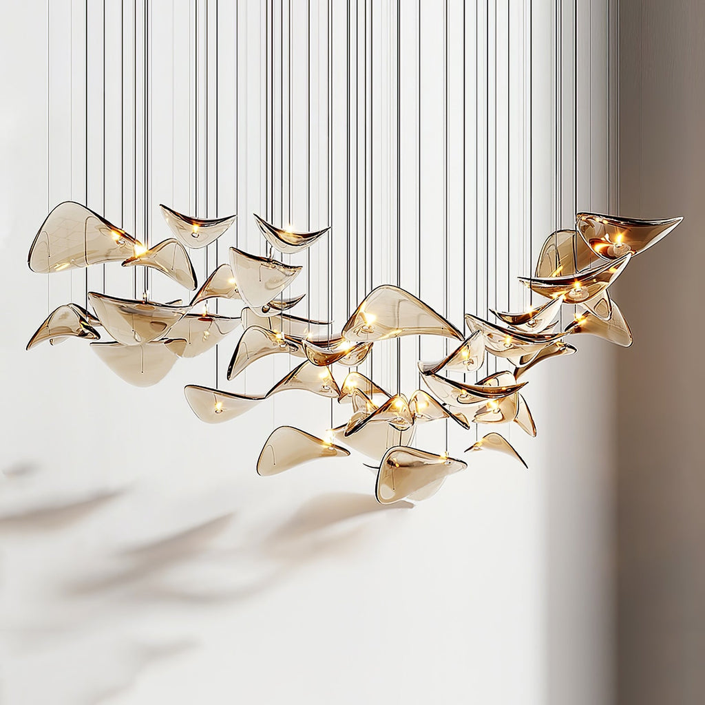Lampadario a Foglia Fluttuante Wave