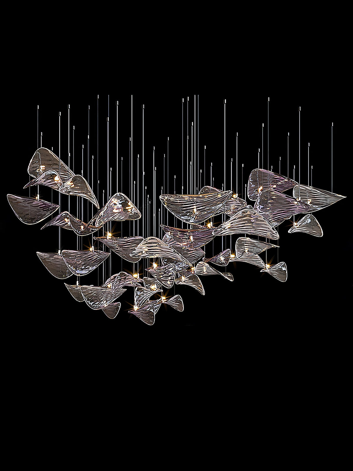 Lampadario a Foglia Fluttuante Wave