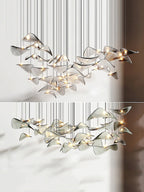 Lampadario a Foglia Fluttuante Wave