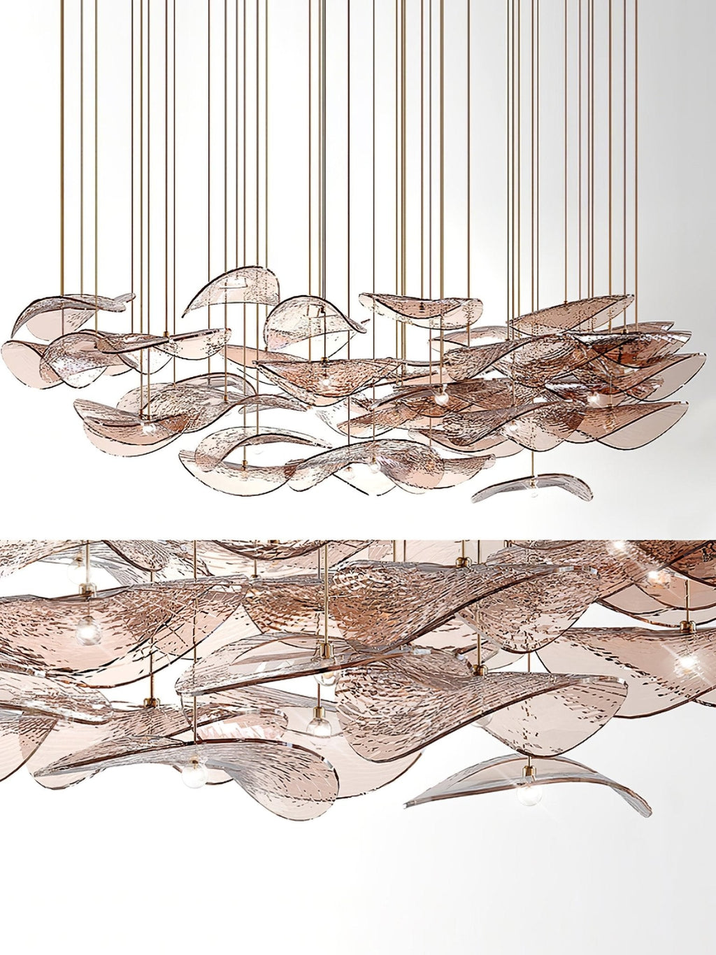 Lampadario a Foglia Fluttuante Wave