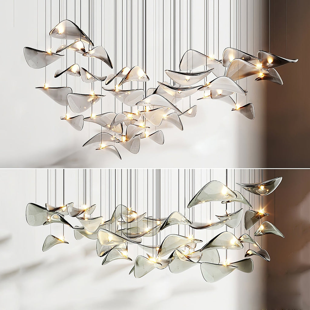 Lampadario a Foglia Fluttuante Wave