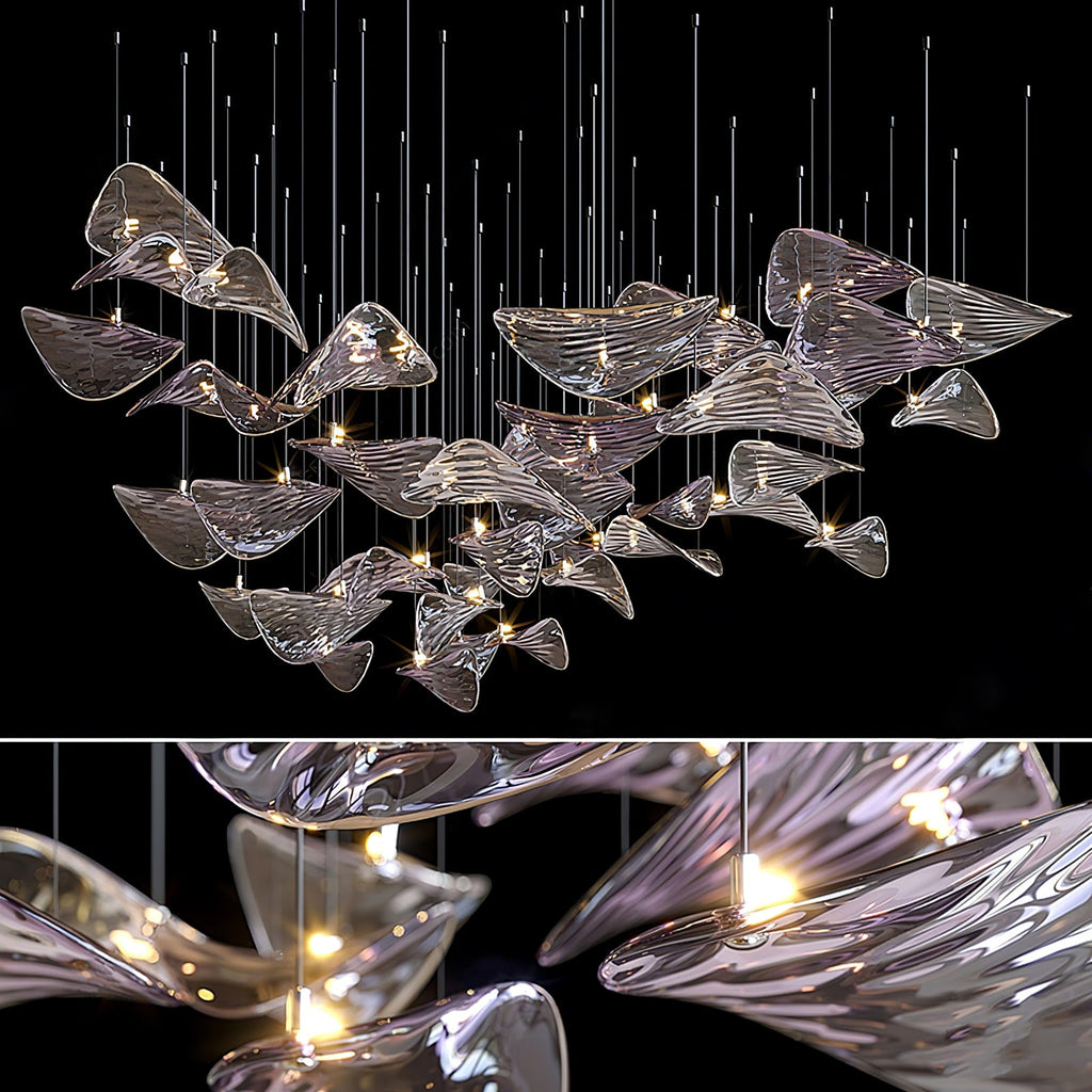 Lampadario a Foglia Fluttuante Wave