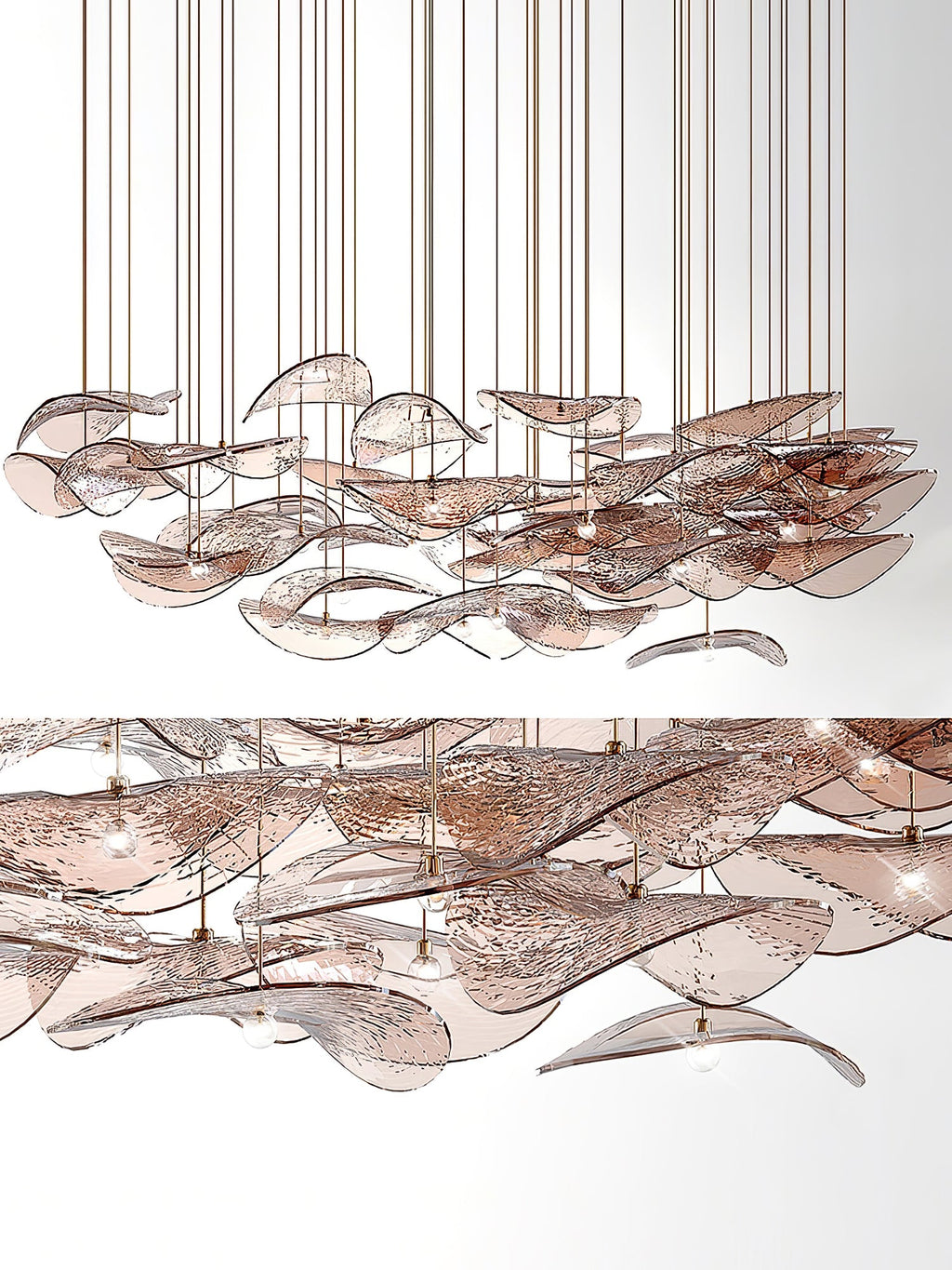 Lampadario a Foglia Fluttuante Wave