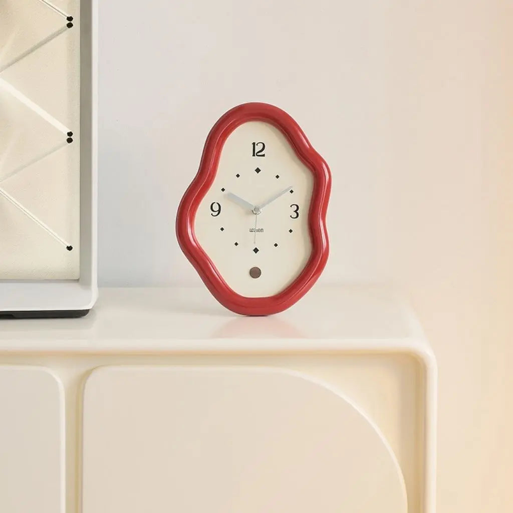 Orologio da Tavolo in Legno Ondulato
