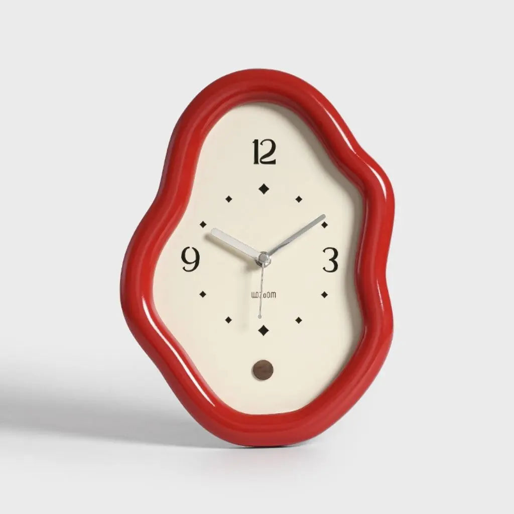 Orologio da Tavolo in Legno Ondulato