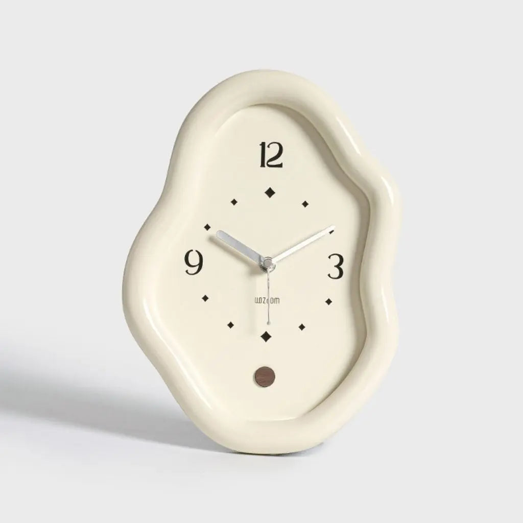 Orologio da Tavolo in Legno Ondulato