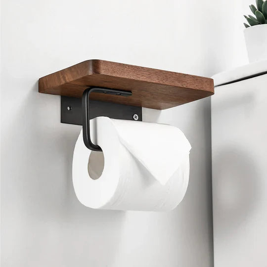 WoodGuard - Elegante porta rotolo di carta igienica in legno per le tue cose essenziali
