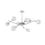 Lustra Lux Lampadario Telaio Cromo Sfere Vetro