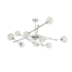 Lustra Lux Lampadario Telaio Cromo Sfere Vetro