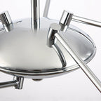 Lustra Lux Lampadario Telaio Cromo Sfere Vetro