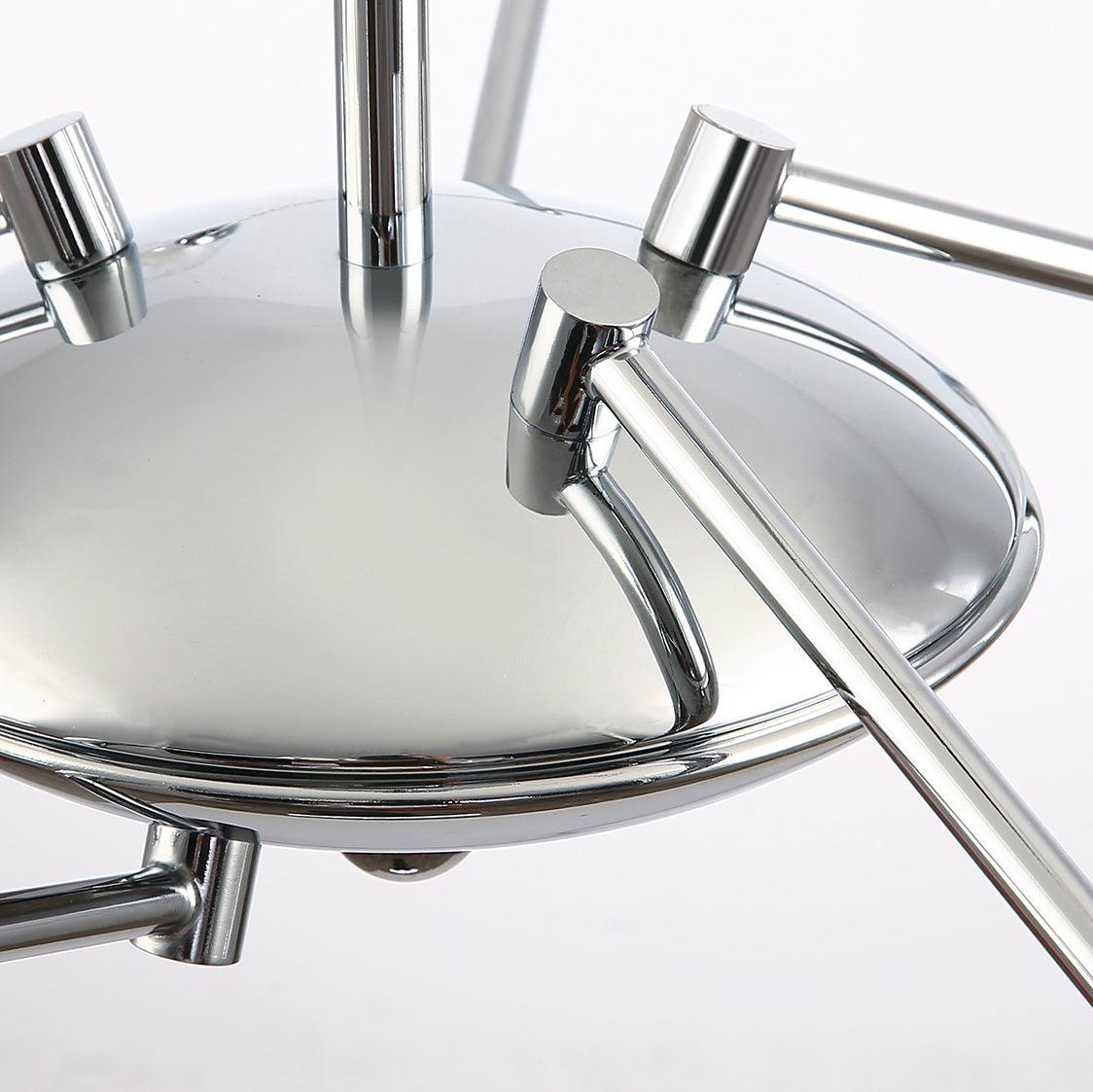Lustra Lux Lampadario Telaio Cromo Sfere Vetro