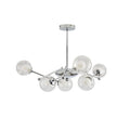 Lustra Lux Lampadario Telaio Cromo Sfere Vetro