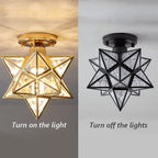 Lampada da soffitto a forma di stella fantasiosa