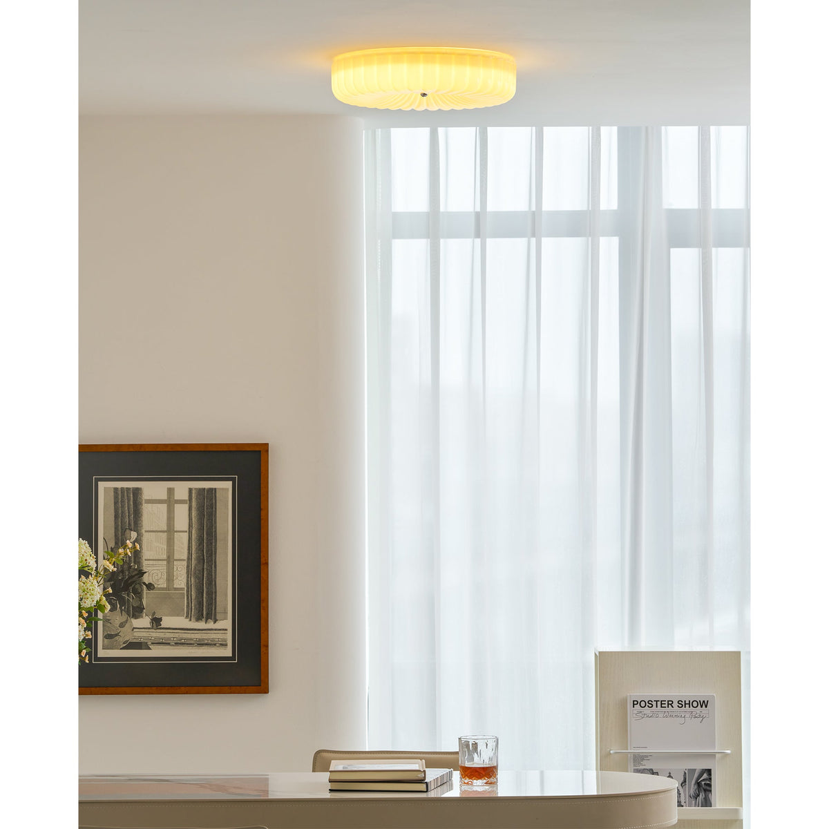 Lampada da soffitto Willa in vetro
