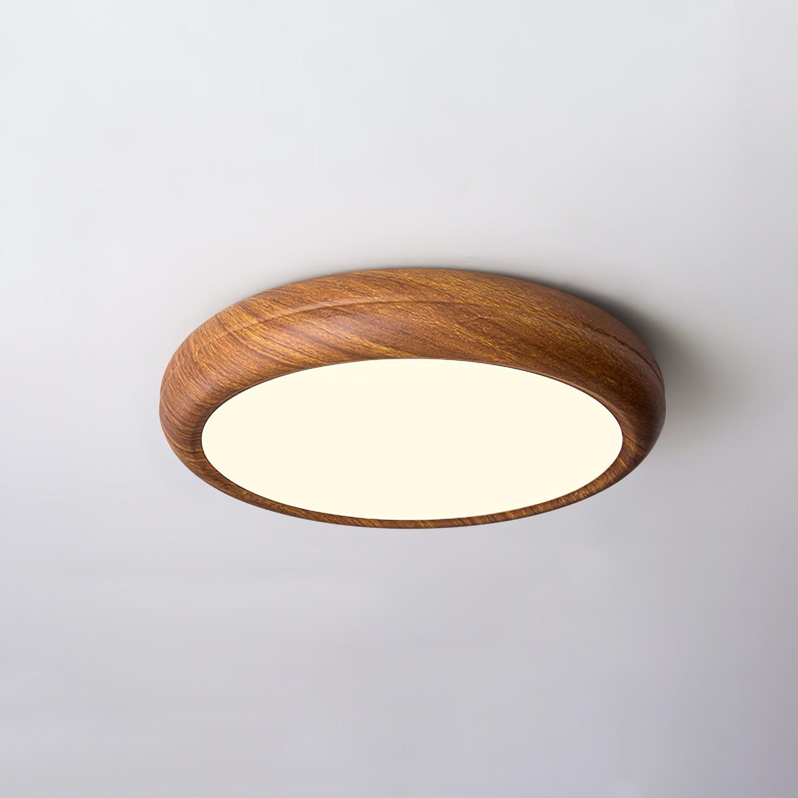 Lampada da soffitto rotonda in legno Grena