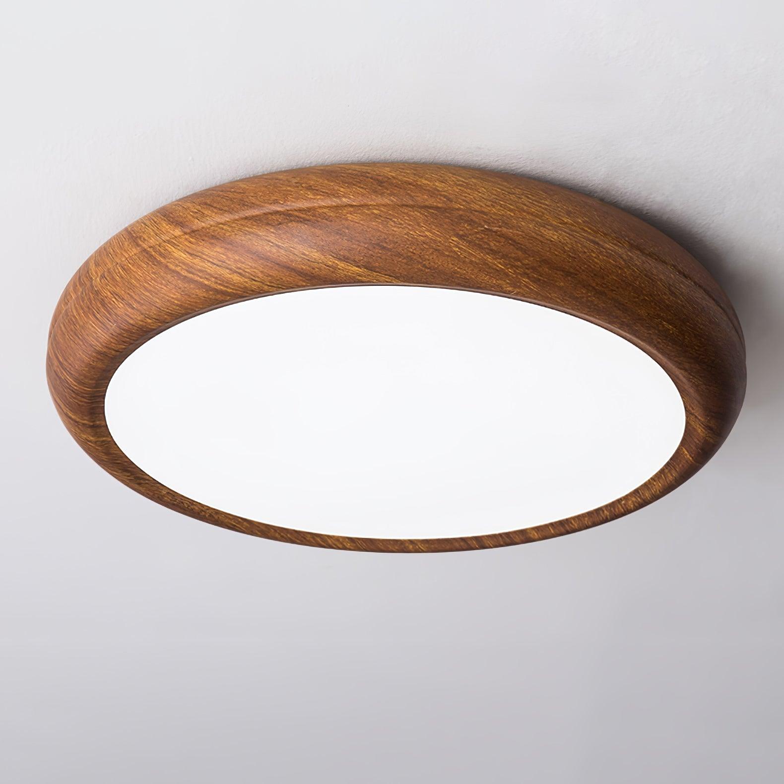 Lampada da soffitto rotonda in legno Grena