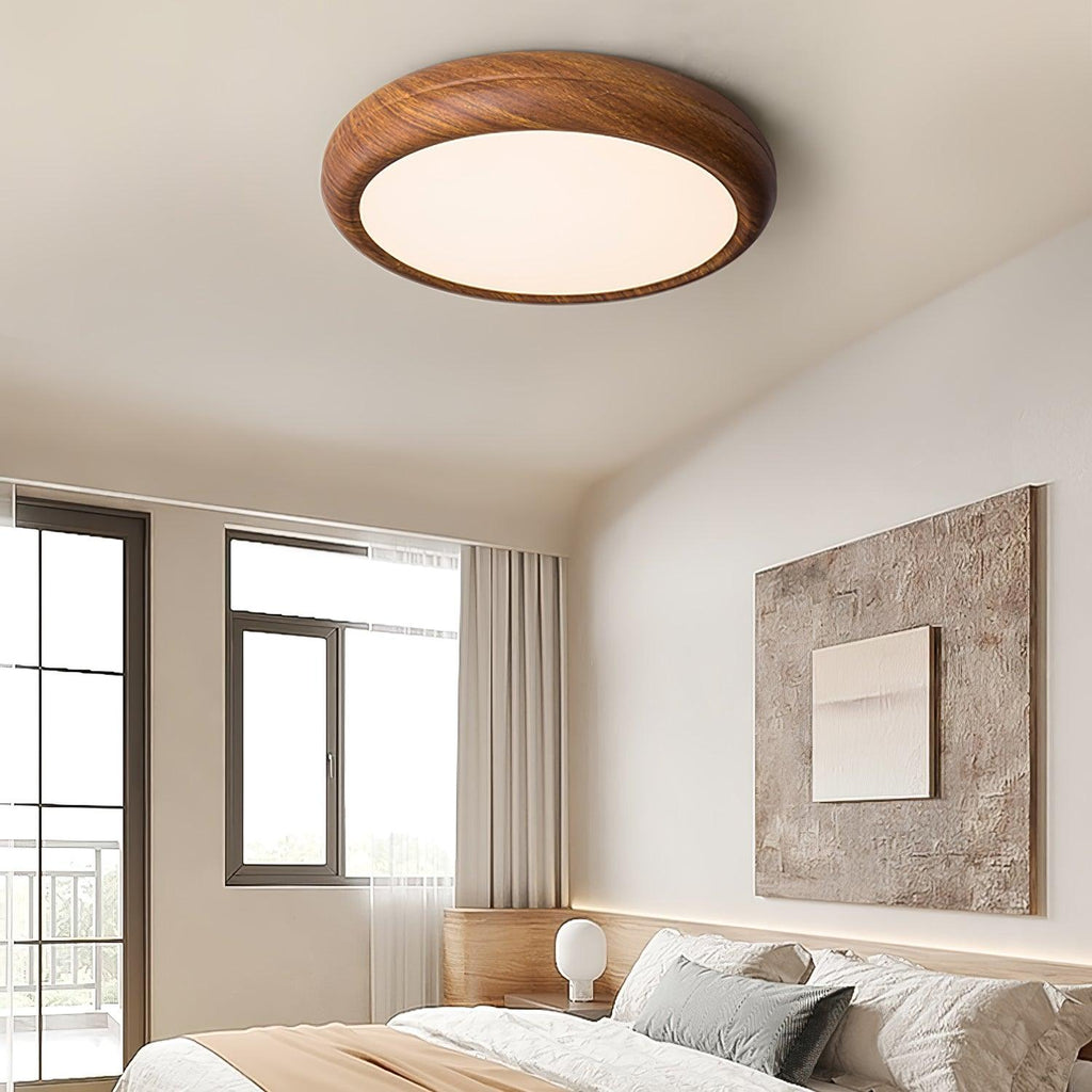 Lampada da soffitto rotonda in legno Grena