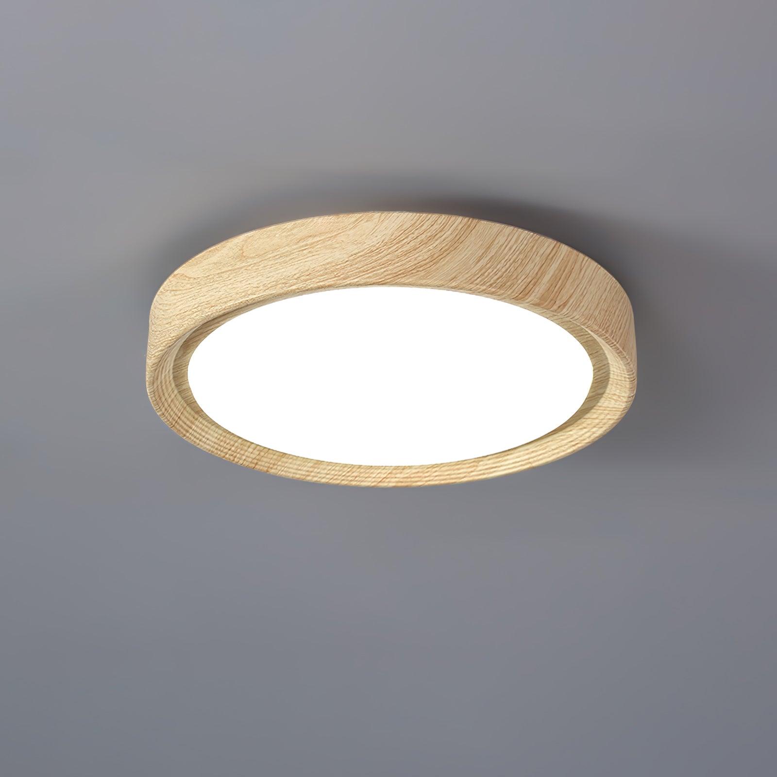 Lampada da soffitto rotonda in legno Grena
