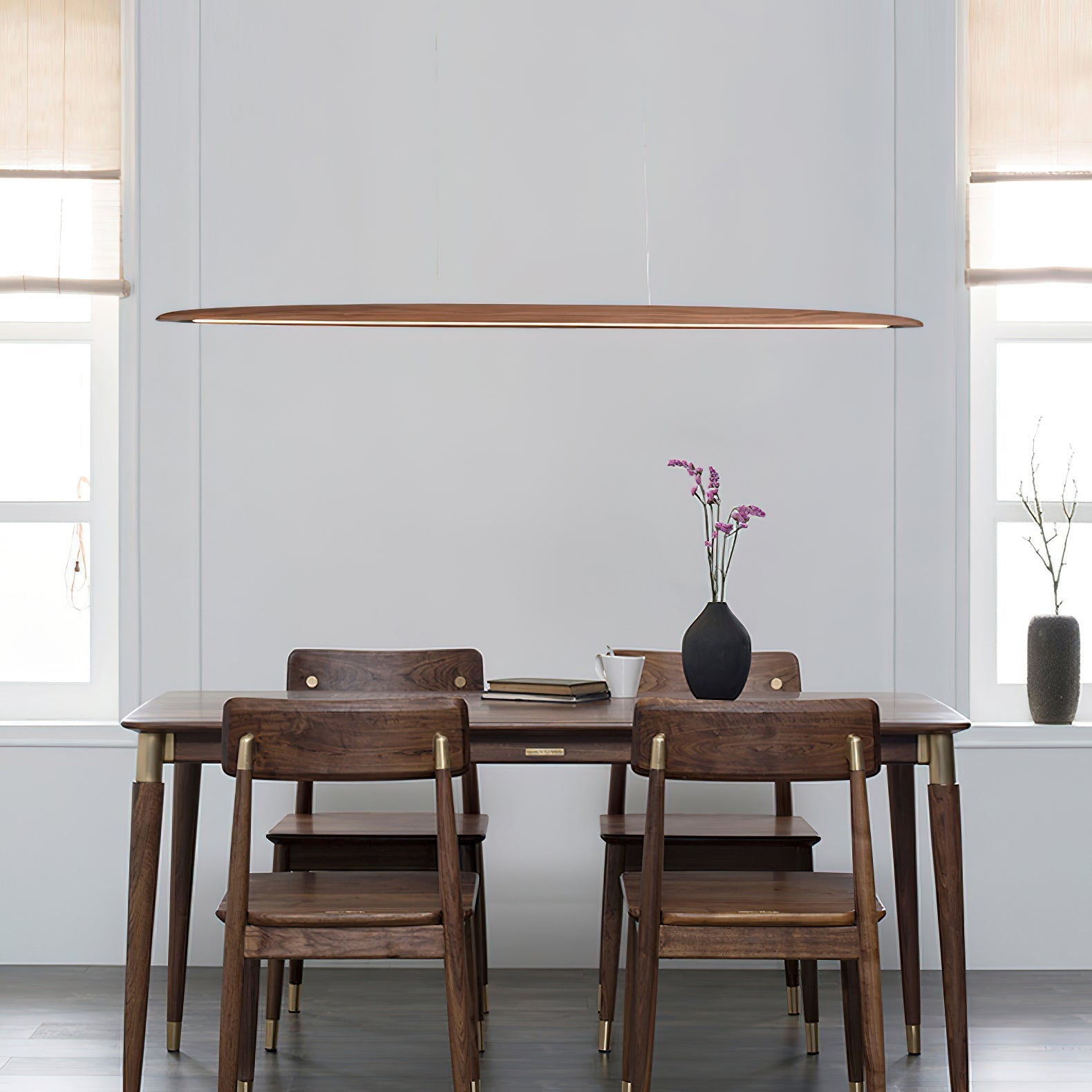 Lampada a sospensione in legno di noce Zing