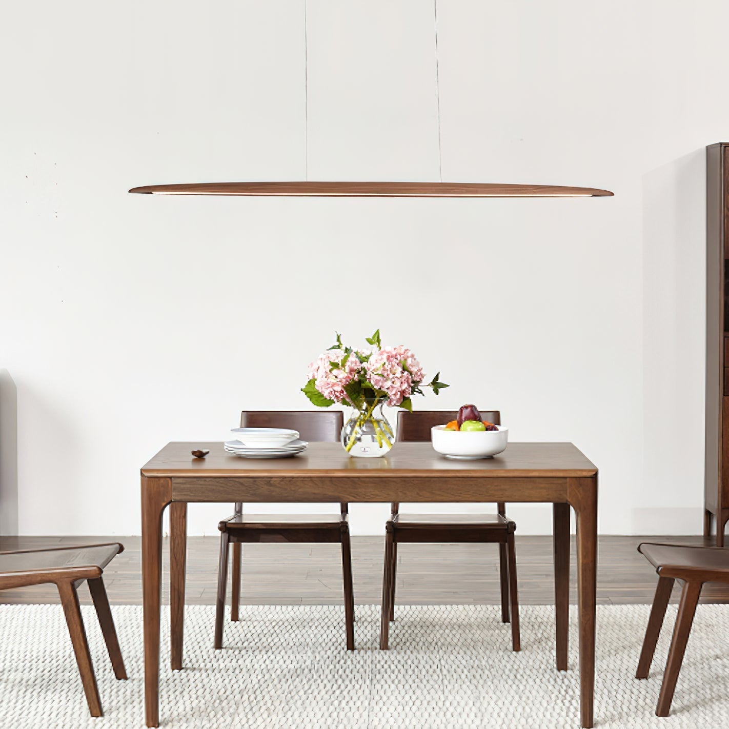 Lampada a sospensione in legno di noce Zing