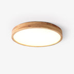 Moderno Soffitto Circolare in Legno con LED da Incasso 1 Luce