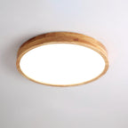 Moderno Soffitto Circolare in Legno con LED da Incasso 1 Luce