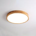 Moderno Soffitto Circolare in Legno con LED da Incasso 1 Luce