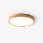 Moderno Soffitto Circolare in Legno con LED da Incasso 1 Luce