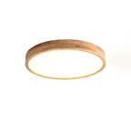 Moderno Soffitto Circolare in Legno con LED da Incasso 1 Luce