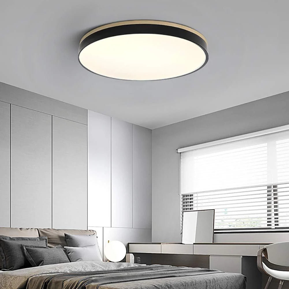 Lampada da soffitto Chic in legno a incasso