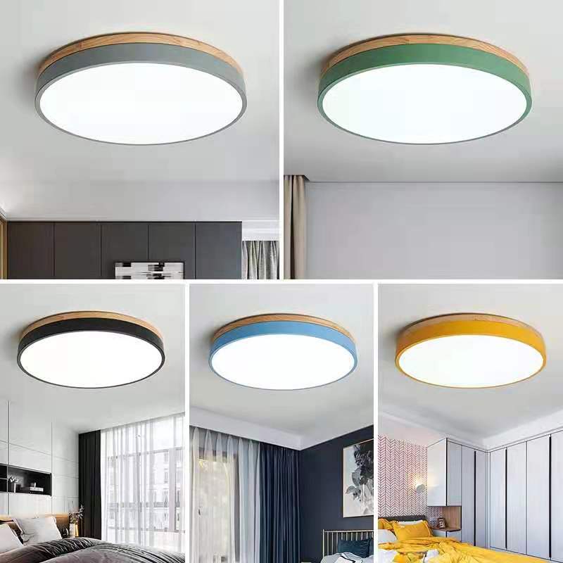 Lampada da soffitto Chic in legno a incasso