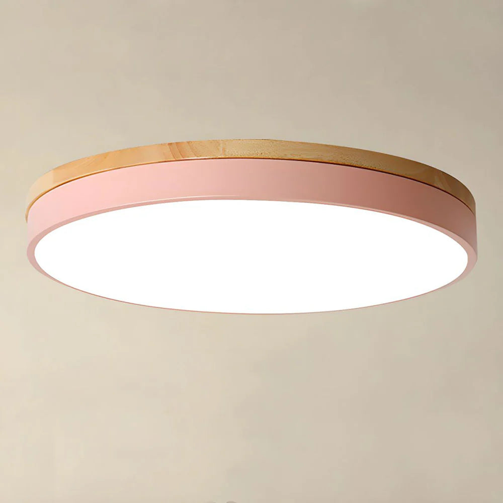 Lampada da soffitto Chic in legno a incasso